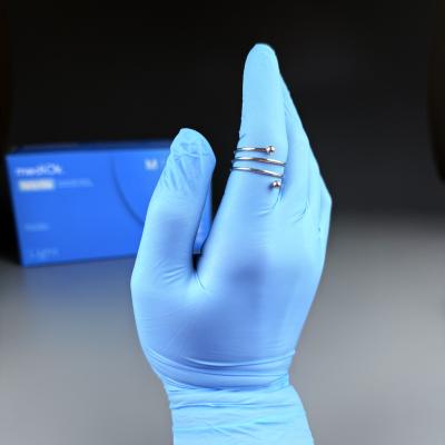 Перчатки нитриловые Mediok Light blue, размер M, 100пар