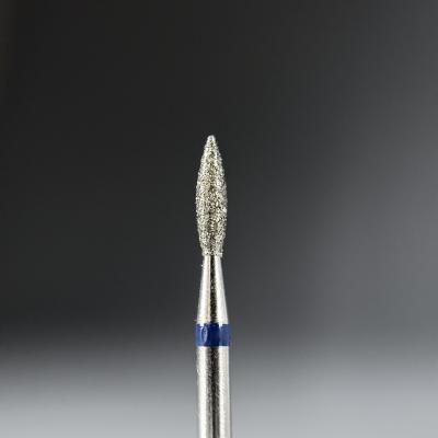 NRFA12 Алмазная фреза пламя острое d-2,1 мм L080 синяя