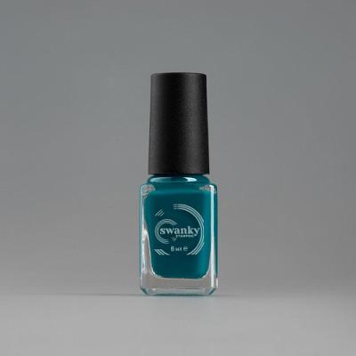 Лак для стемпинга Swanky Stamping S66 темно-бирюзовый, 6 мл