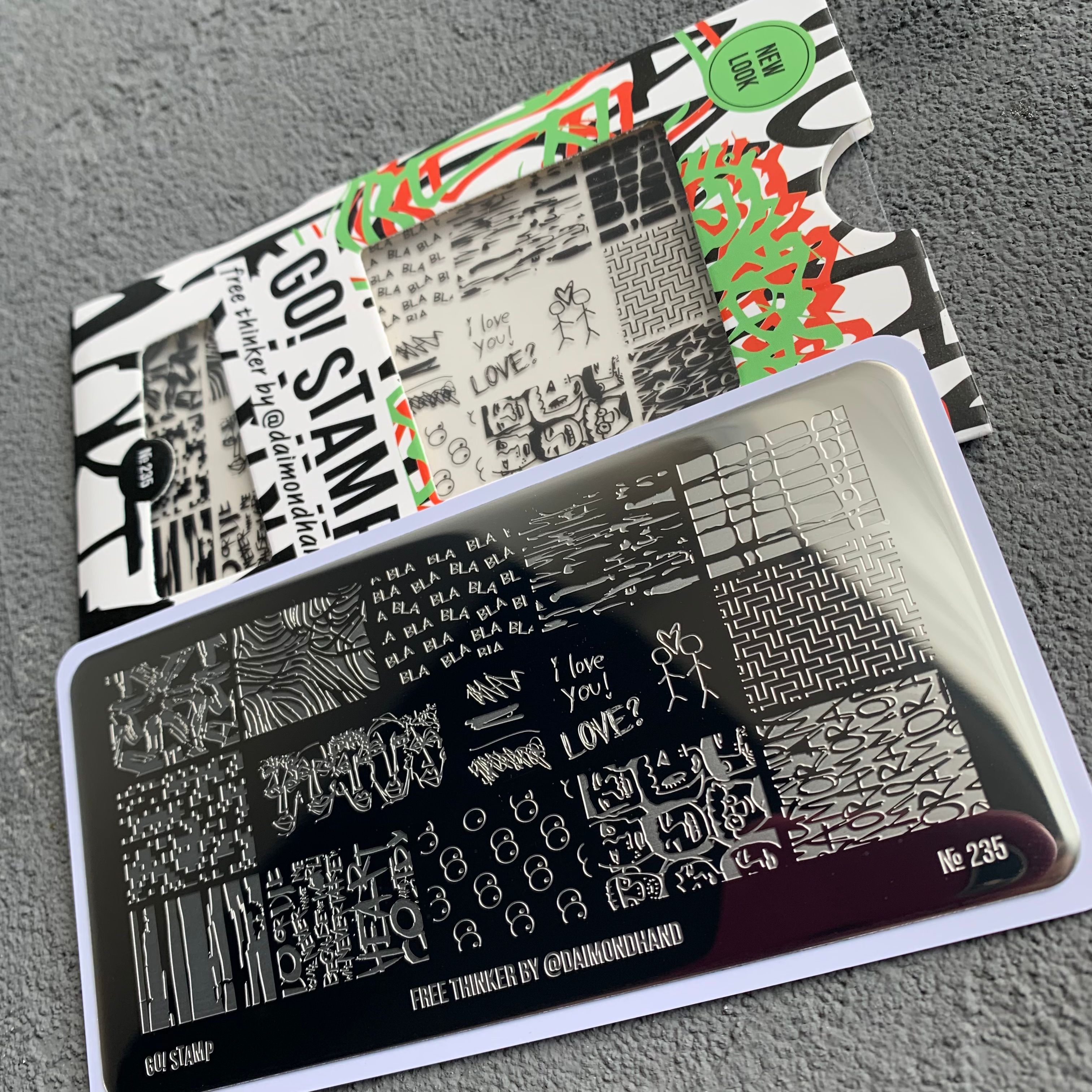 Пластина для стемпинга Go! Stamp 235 Free Thinker by @daimondhand