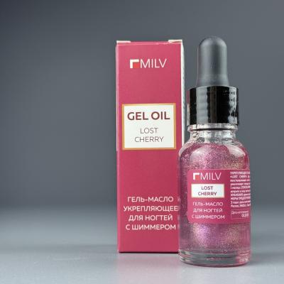 Укрепляющее гель-масло для ногтей со смолой маст. дер. и шим. Milv LOST CHERRY, 15 мл (20054)