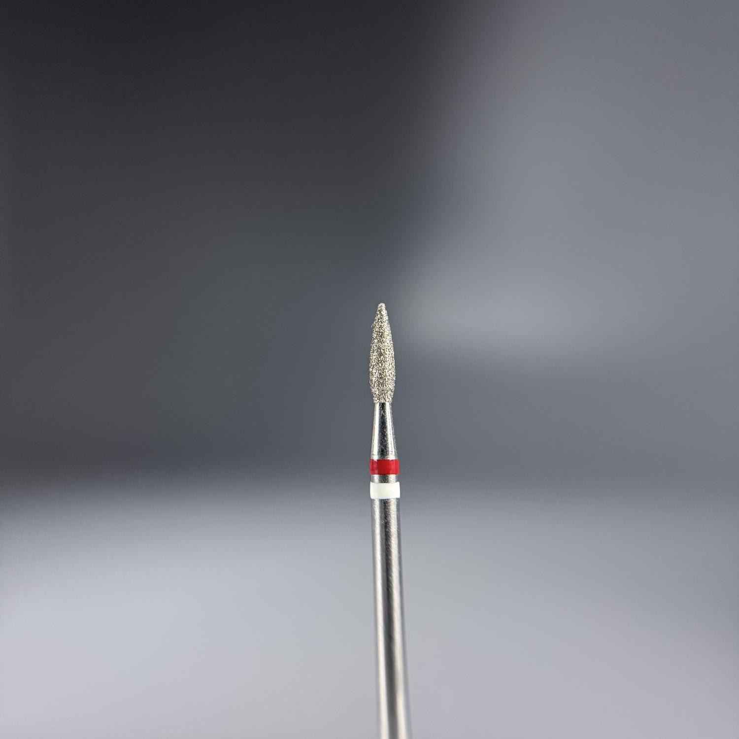 КРИСТАЛЛ Тайфун Алмазная фреза с Жемчугом (Пламя острое, каплевидное) 242.080.021М