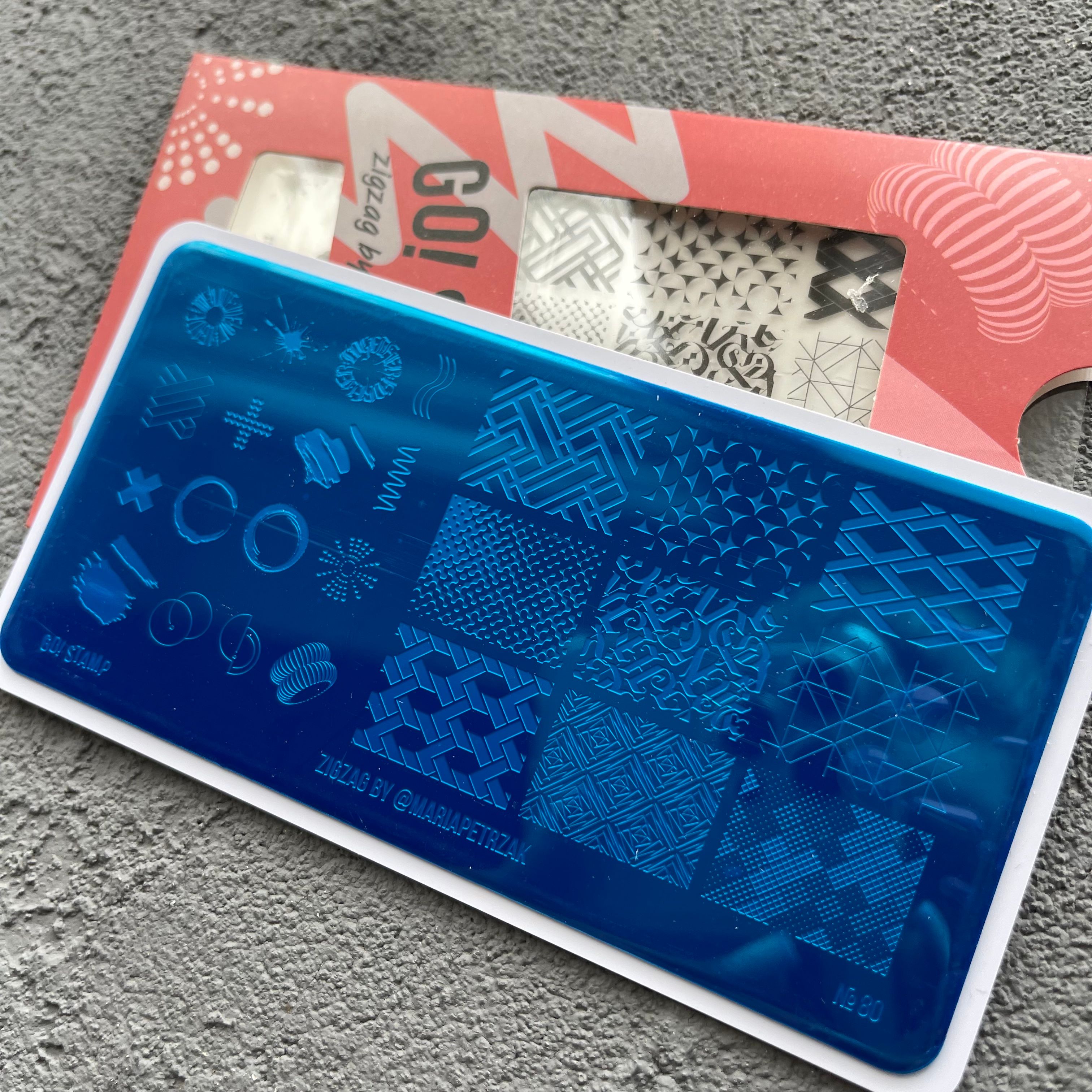 Пластина для стемпинга Go Stamp 80 Zigzag by @mariapetrzak