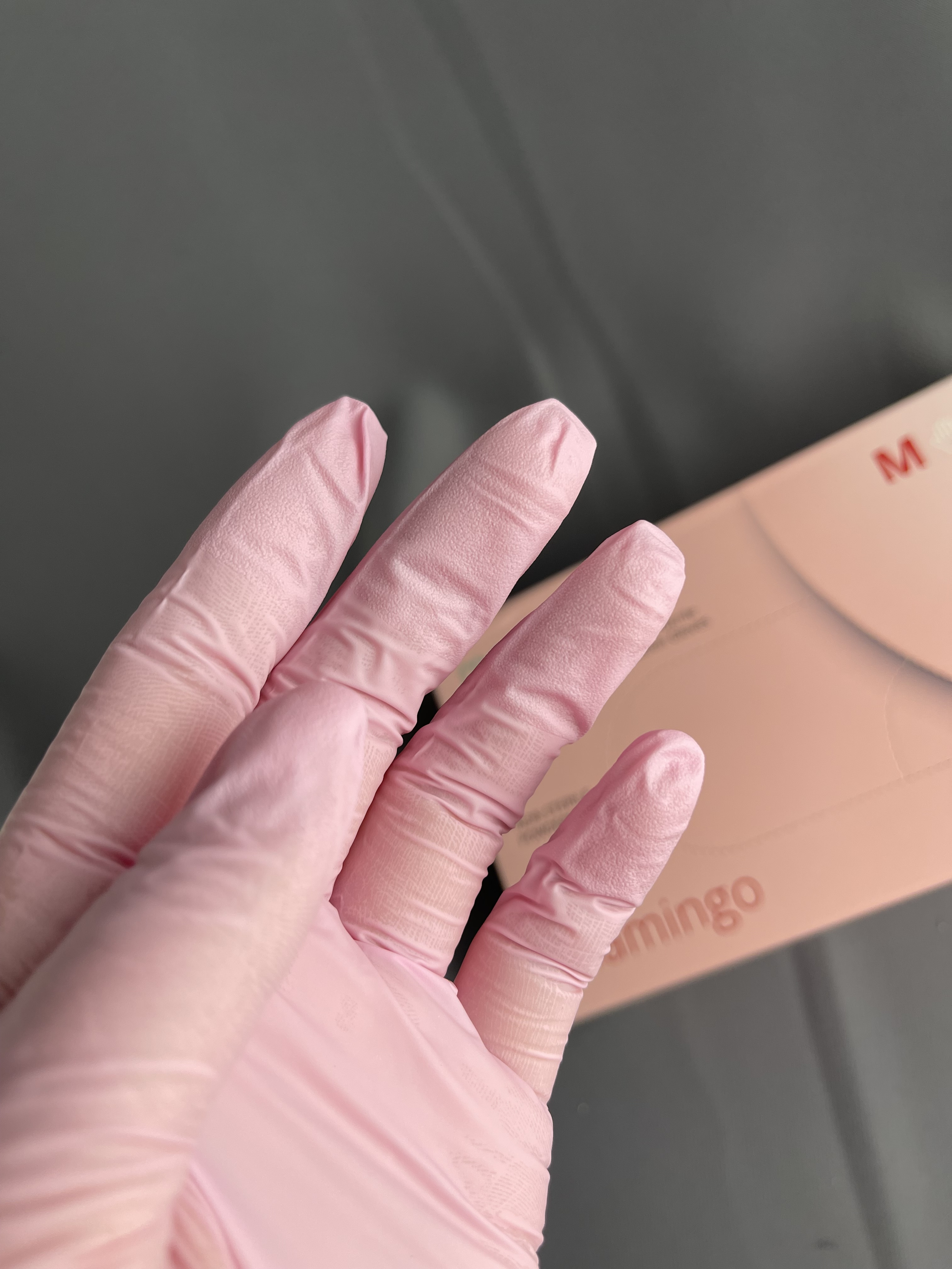 Перчатки нитриловые MediOk, розовый (Flamingo), размер XS, 50 пар