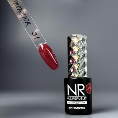 NR COLOR TOP PROTECTOR 31 Red без UV фильтра (10 мл)