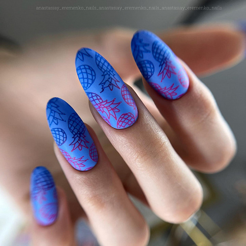 Лак для стемпинга Swanky Stamping S19, неоново-васильковый, 6 мл