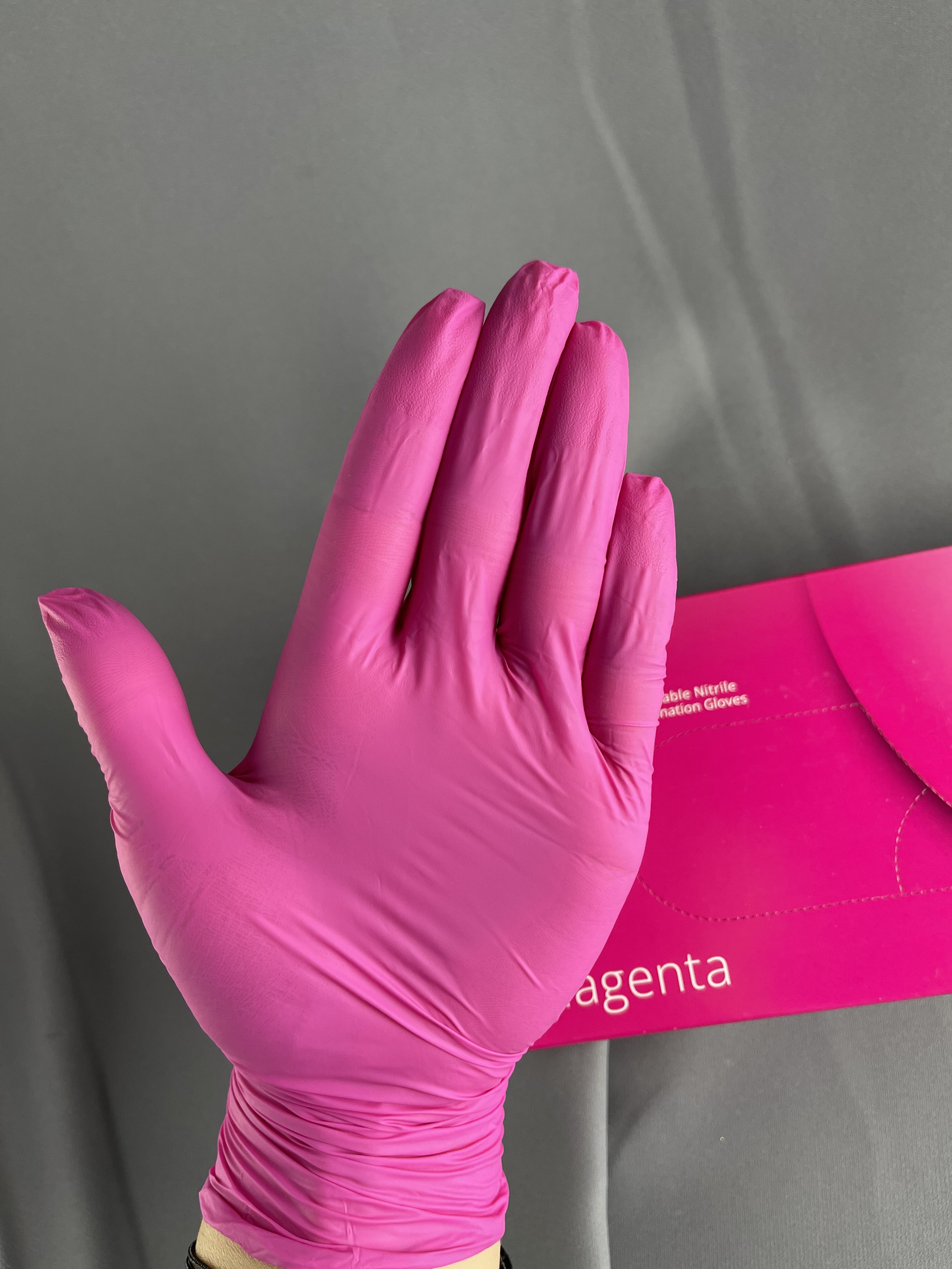 Перчатки нитриловые MediOk, розовый (Magenta), размер S, 50 пар