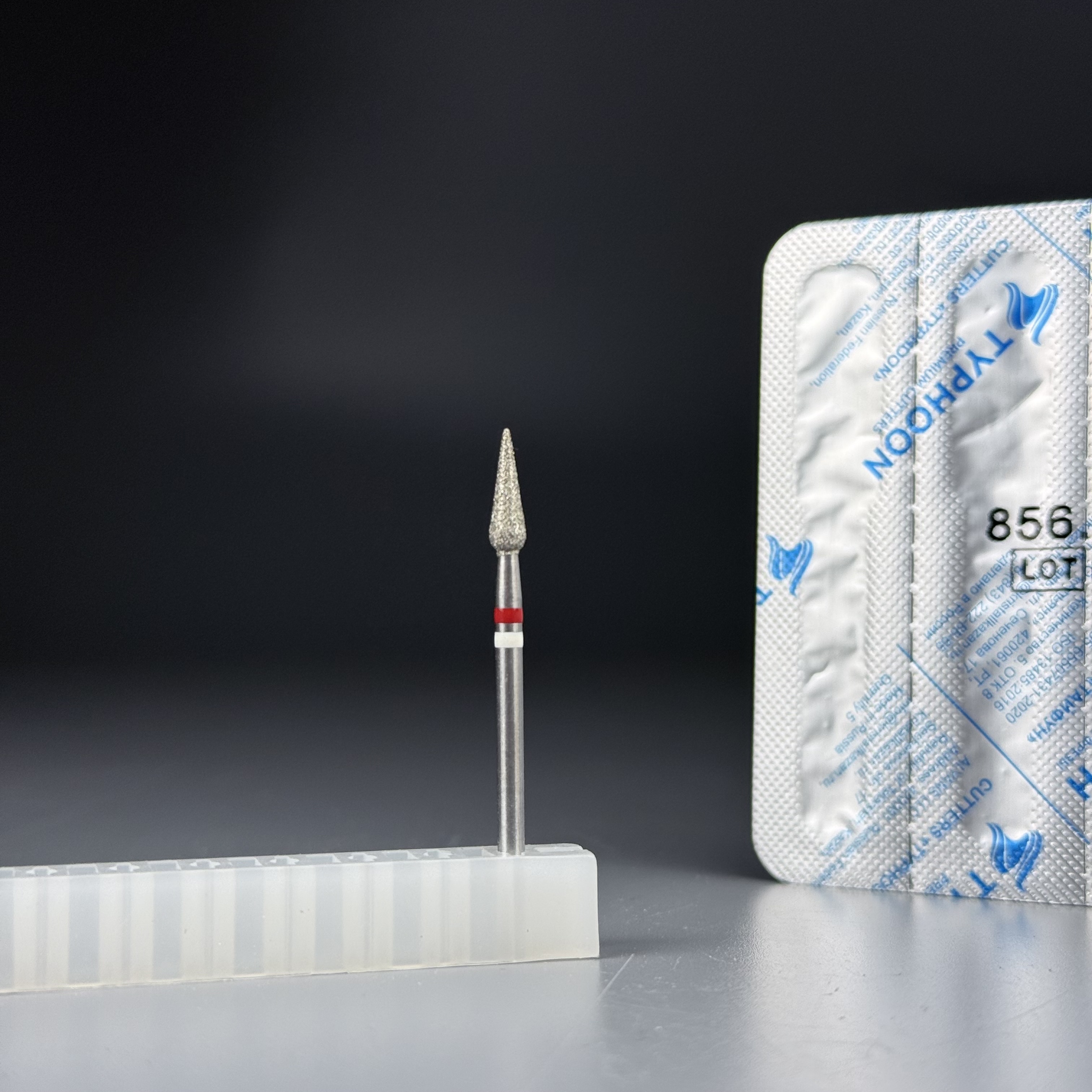 КРИСТАЛЛ Тайфун, Алмазная фреза с Жемчугом (Капля закругленная) 266.100.031М