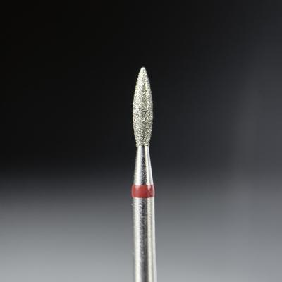 NRFA10 Алмазная фреза пламя острое d-2,1 мм L080 красная