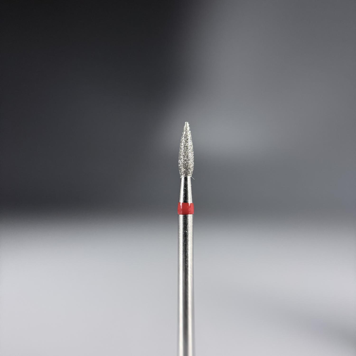 КРИСТАЛЛ  Алмазная фреза (Пламя острое, каплевидное) 261.080.023М (Натуральный алмаз)