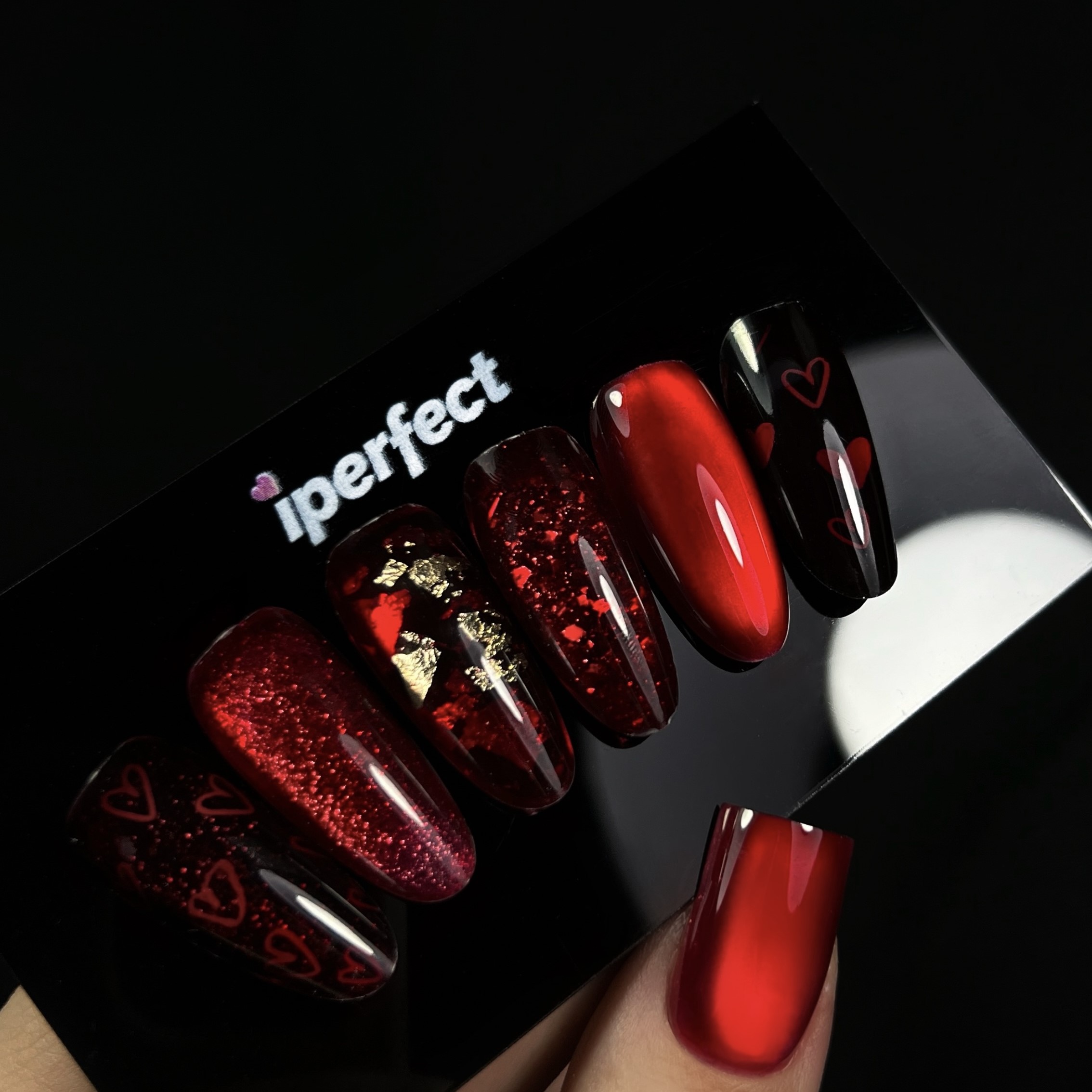 Гель-лак iPerfect Red vitrage color, 10г