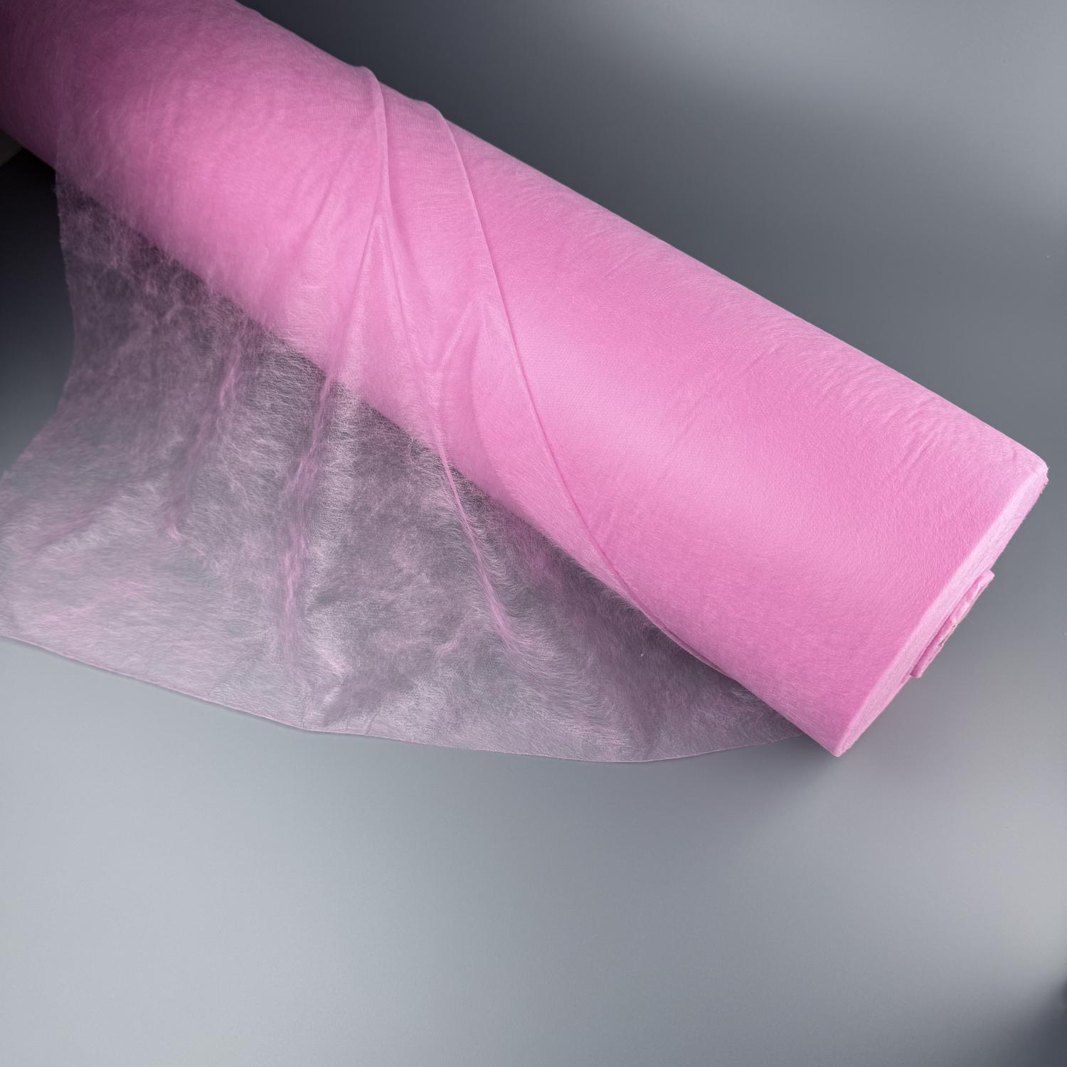 Простынь 80х200 SMS розовая (100шт/рулон)