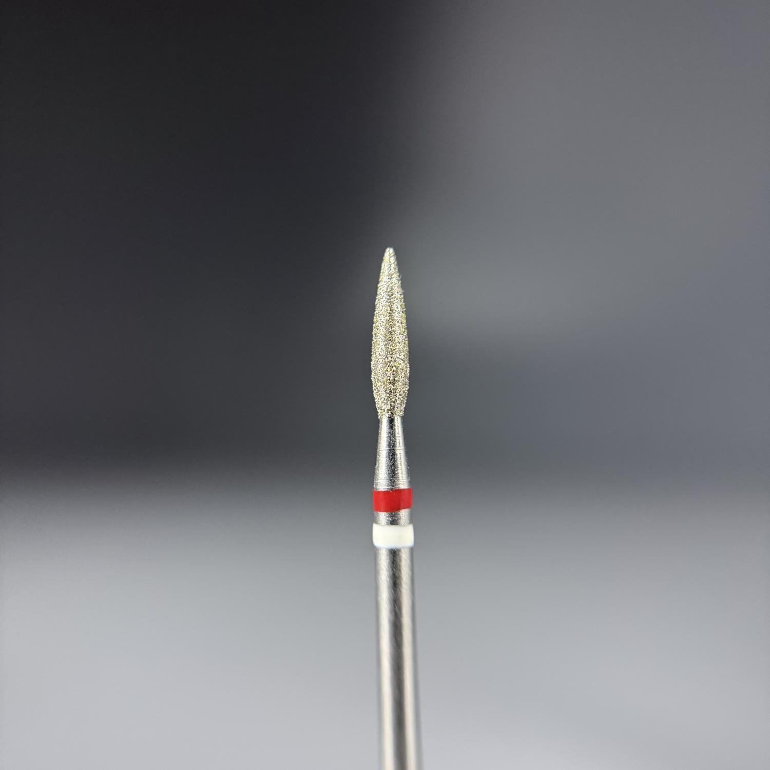 КРИСТАЛЛ Тайфун Алмазная фреза с Жемчугом (Пламя острое, каплевидное) 242.100.023М