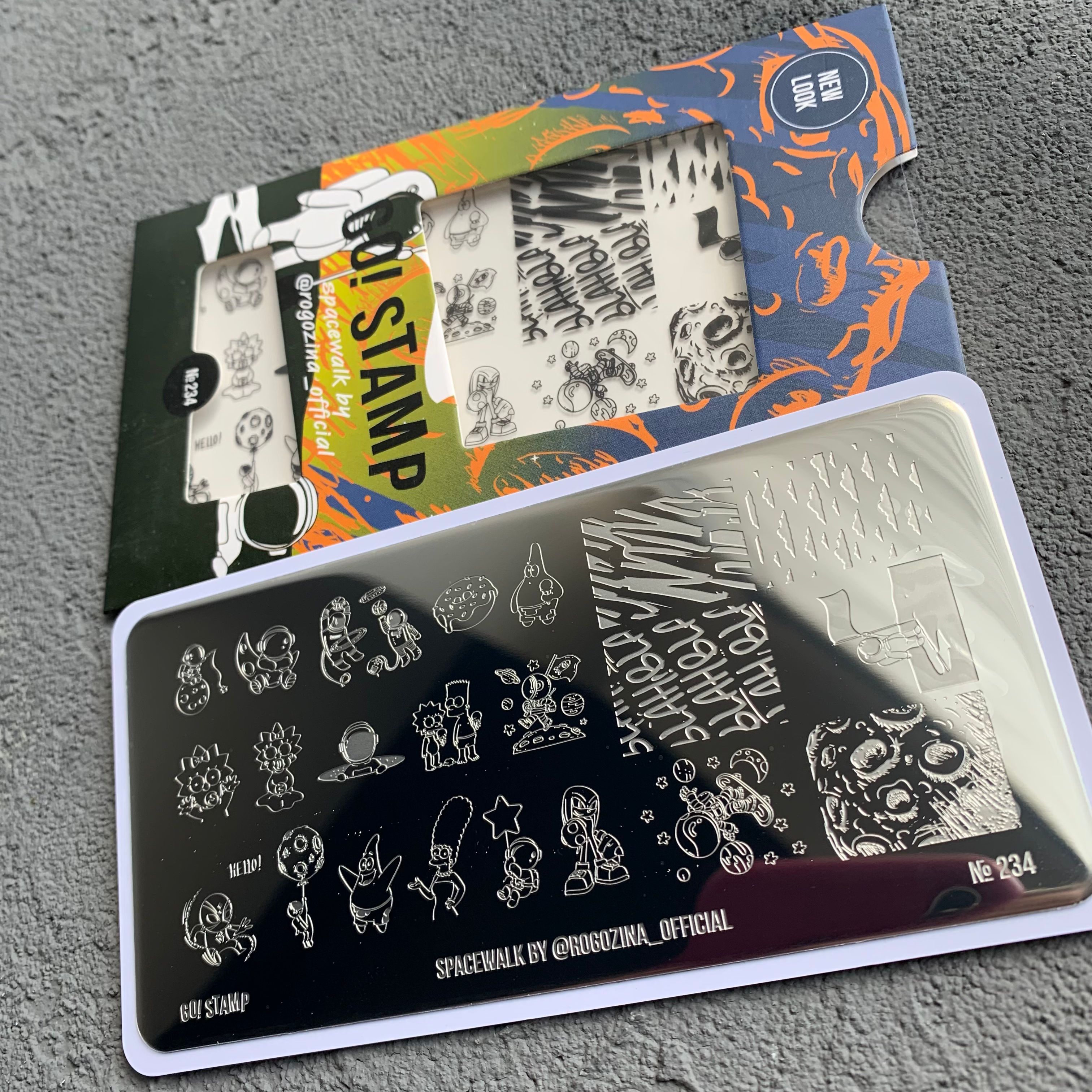 Пластина для стемпинга Go! Stamp 234 Spacewalk by @rogozina_official