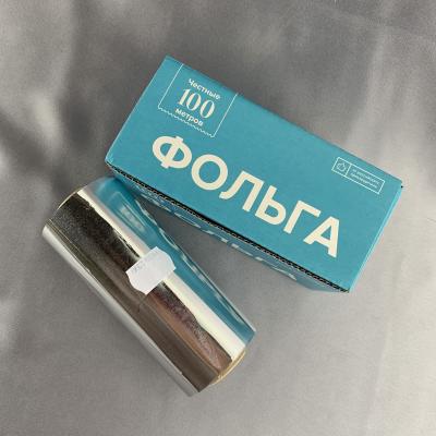 Фольга 18 мкр 12 см х 100 м Серебро "Чистовье" в коробке