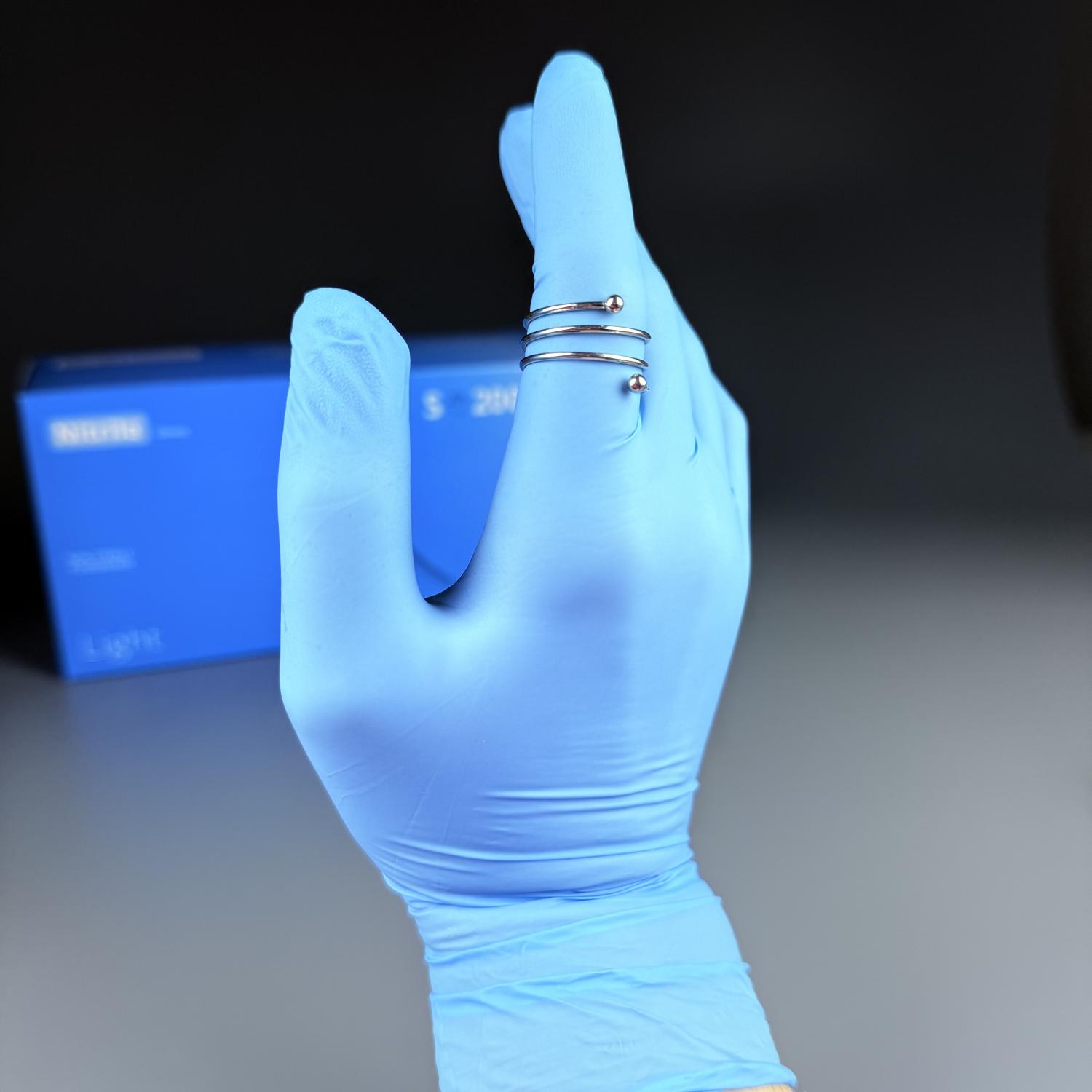 Перчатки нитриловые Mediok Light blue, размер S, 100пар