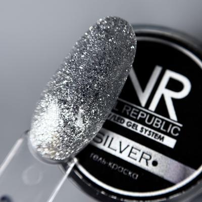 NR Гель-краска мерцающая №1 Silver 7гр