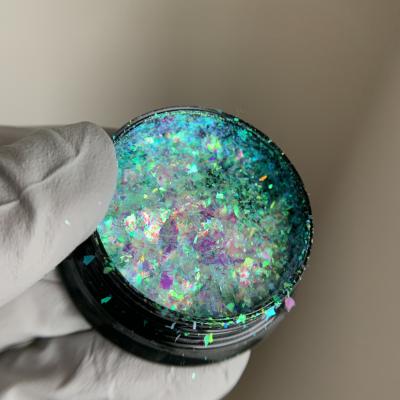 Хлопья Rainbow 1517 насыщенный малахит цветной