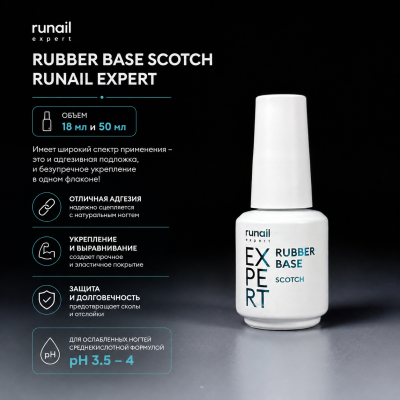 База Rubber base scoth Runail Expert 18мл