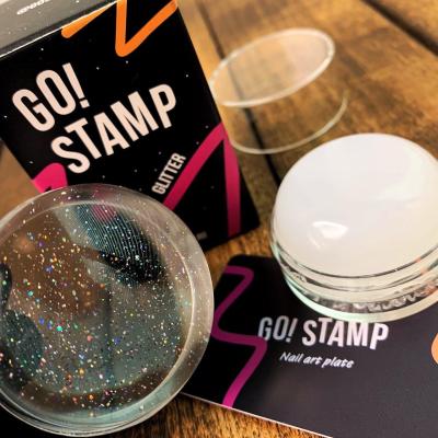 Двойной штамп и мини-скрапер Go Stamp Glitter (с блёстками)