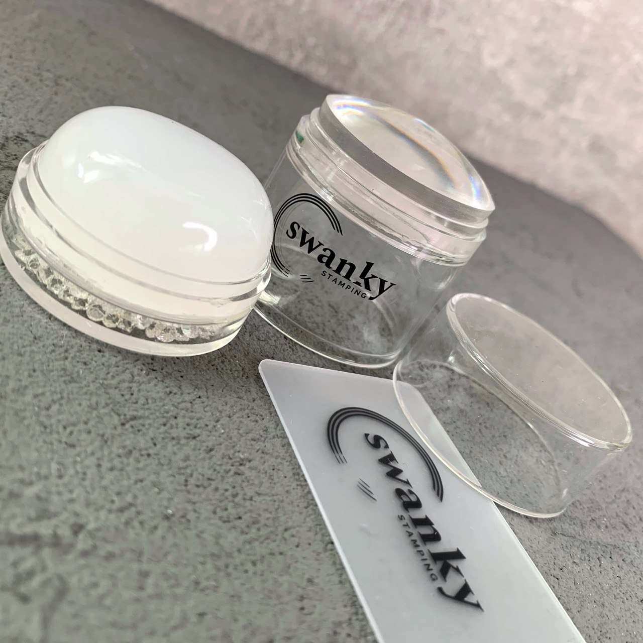 Штамп Swanky Stamping, силиконовый, прозрачный, двойной, 4 см